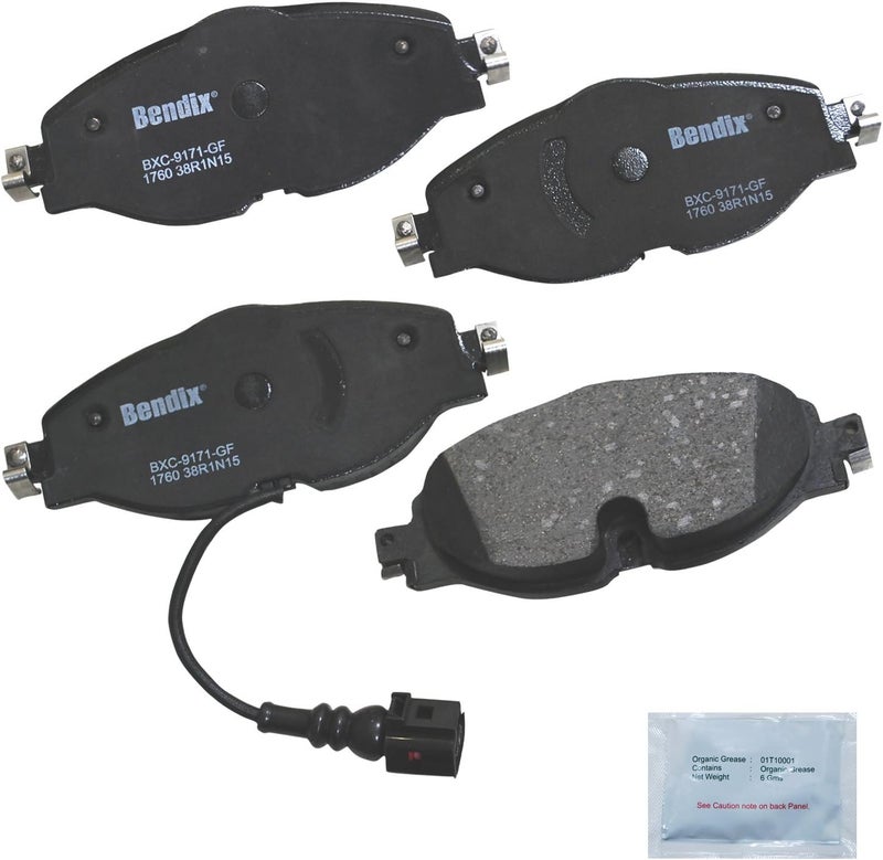 Bendix مجموعة وسادات فرامل قرصية سيراميكية Priority1 CFC1760 لطرازات مختارة من أودي A1، A3 كواترو سبورت باك كواترو كواترو أتيكا كادي ألتراك سبورت واجن سبورت واجن، باسات - Image 1